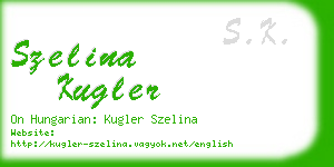 szelina kugler business card